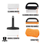 BLACKSTONE 5060 Professional 8-Piece Griddle Cleaning Kit, Stainless Steel, Black