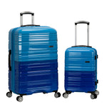 Rockland Melbourne Hardside Expandable Spinner Wheel Luggage, Checked Large 28", Black