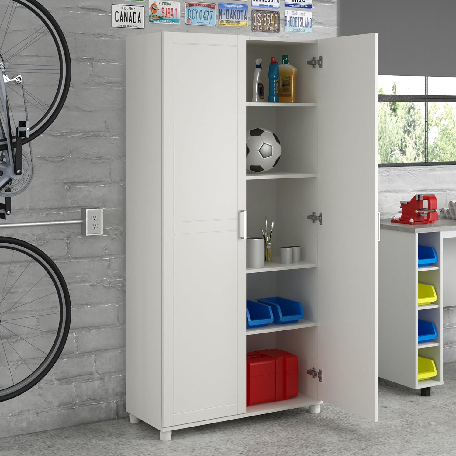 SystemBuild Callahan 36" Utility Storage Cabinet in White