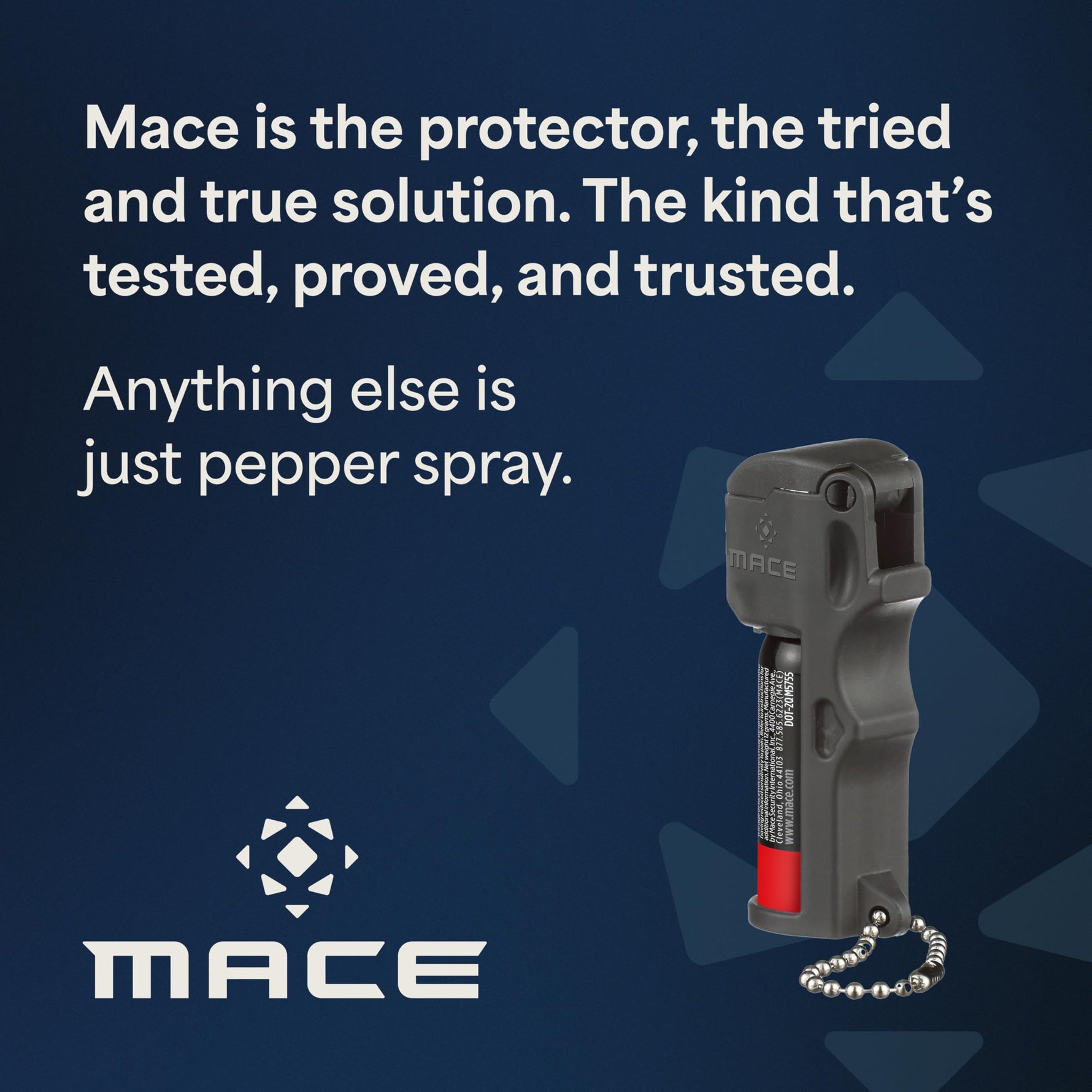 Mace Pepper Spray - Pocket Model, 0.42 oz, 10 Feet Range, Max Police Strength, Long Lasting UV Dye, Flip Top Safety Cap, Self Defense Pepper Spray for Women & Men - Black