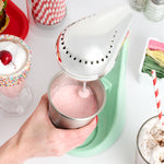 Nostalgia Two-Speed Electric Milkshake Maker and Drink Mixer, Includes 16-Ounce Stainless Steel Mixing Cup & Rod, Jade Green