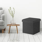 Seville Classics Cushioned Fabric Ottoman Hidden Storage Chest Footrest Chair, Padded Seat for Bedroom, Dorm, Loft, Living Room, Entryway, Hallway, Blue Velvet, 30" Bench