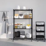 5-Tier Steel Wire Shelving, 30"W x 14"D x 61.5"H | Durable solid steel wire storage rack with adjustable shelves featuring 300 pounds per shelf weight capacity for home use