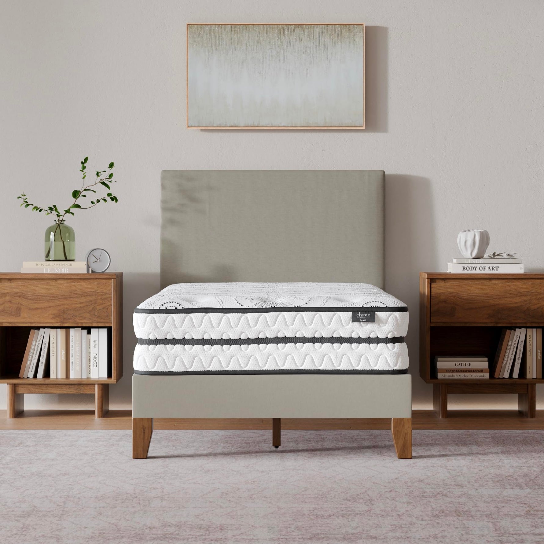Signature Design by Ashley Chime 12 Inch Hybrid Full Mattress, Memory Foam with Lumbar Support, High-Density Foam & Pocketed Coils for Comfort & Back Support, Mattresses in a Box, Full Size