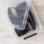 IRIS USA 6-Pack 6 Quart Storage Bins with Lids | Transparent design makes contents easy to find. Ideal for shoes, photos, documents, and small essentials. Nestable design