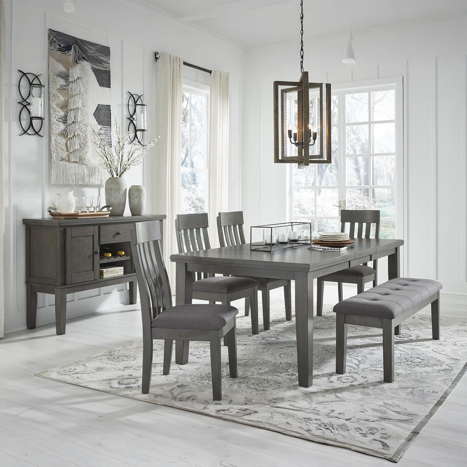 Signature Design by Ashley Ralene Tufted Upholstered Dining Room Bench, Medium Brown