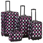 Rockland Fashion Softside 2 Piece Luggage Set, Expandable, (14" Tote/19" Upright), Purple