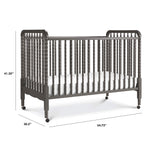 daVinci Jenny Lind 3-in-1 Baby Crib Convertible to Toddler Bed, Daybed - Easy to Assemble - GREENGUARD Gold Certified - 4 Adjustable Mattress Heights, Conversion Kit Sold Separately - White