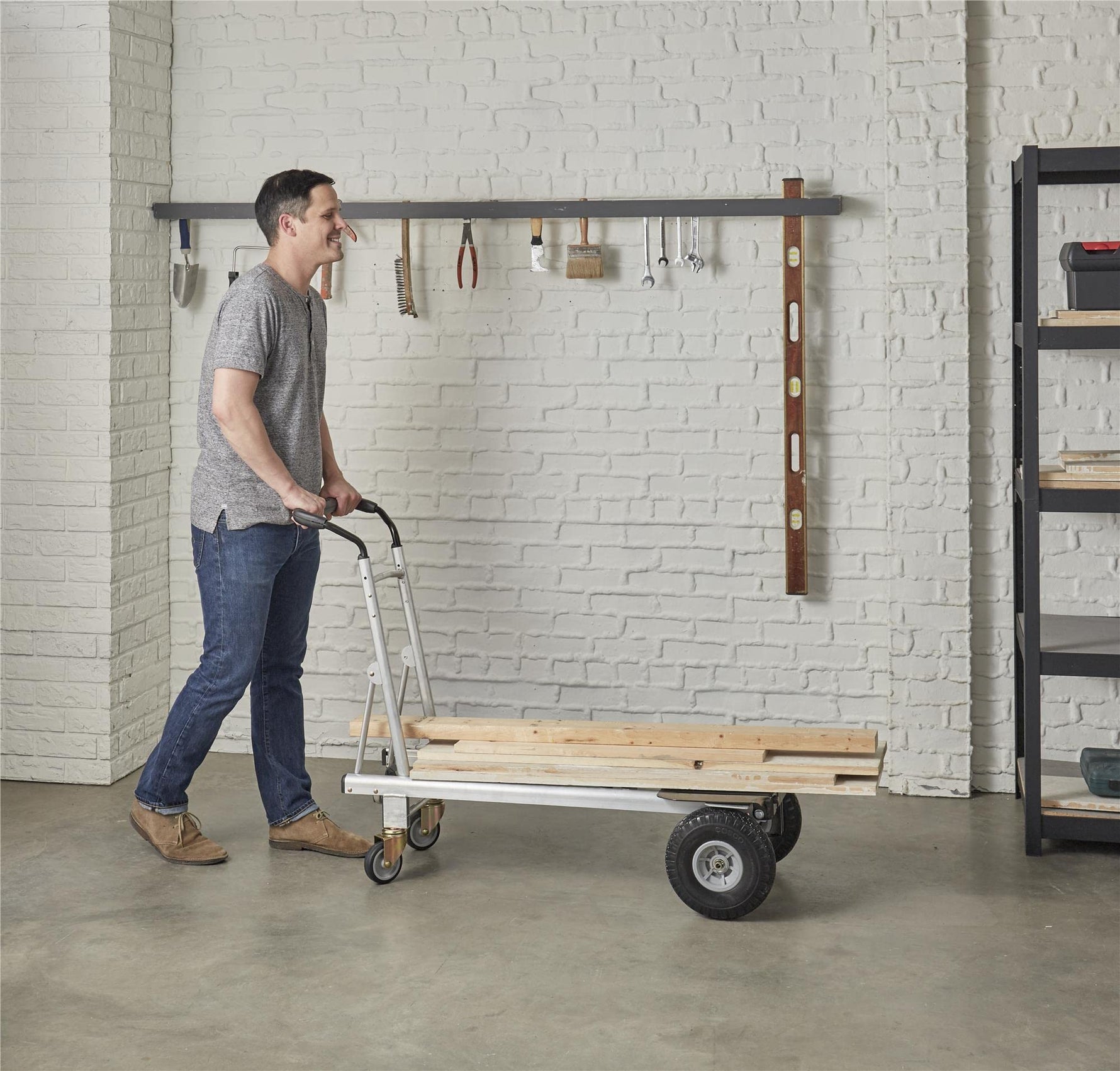 Cosco 3-in-1 Folding Series Hand Truck/Cart/Platform Cart with Flat-Free Wheels