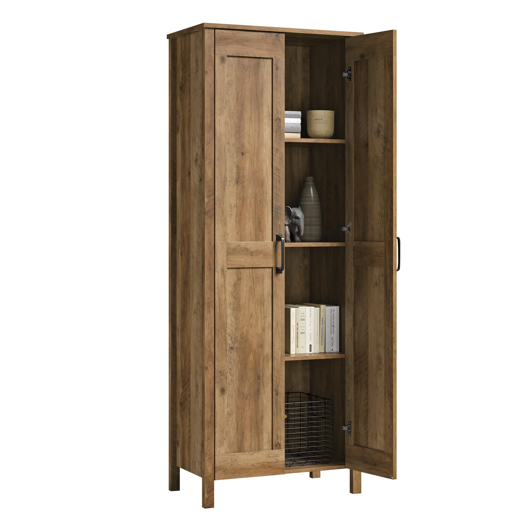 Sauder Miscellaneous Storage, Two-Door Storage Cabinet, in Spring Maple Finish