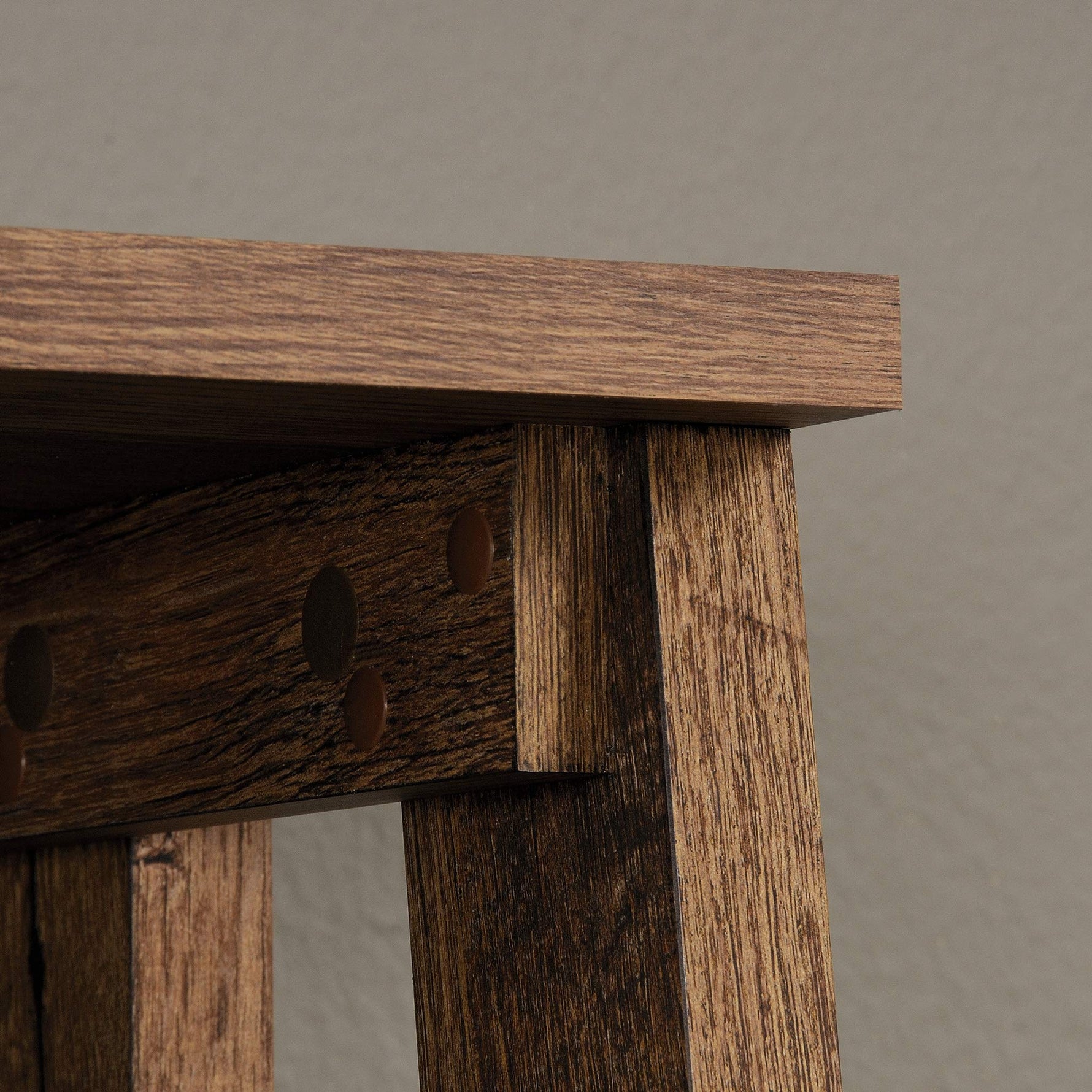 Sauder Ladder Bookshelf 5 Tier Trestle Ladder Shelf Wooden Bookcase, in Jamocha Wood