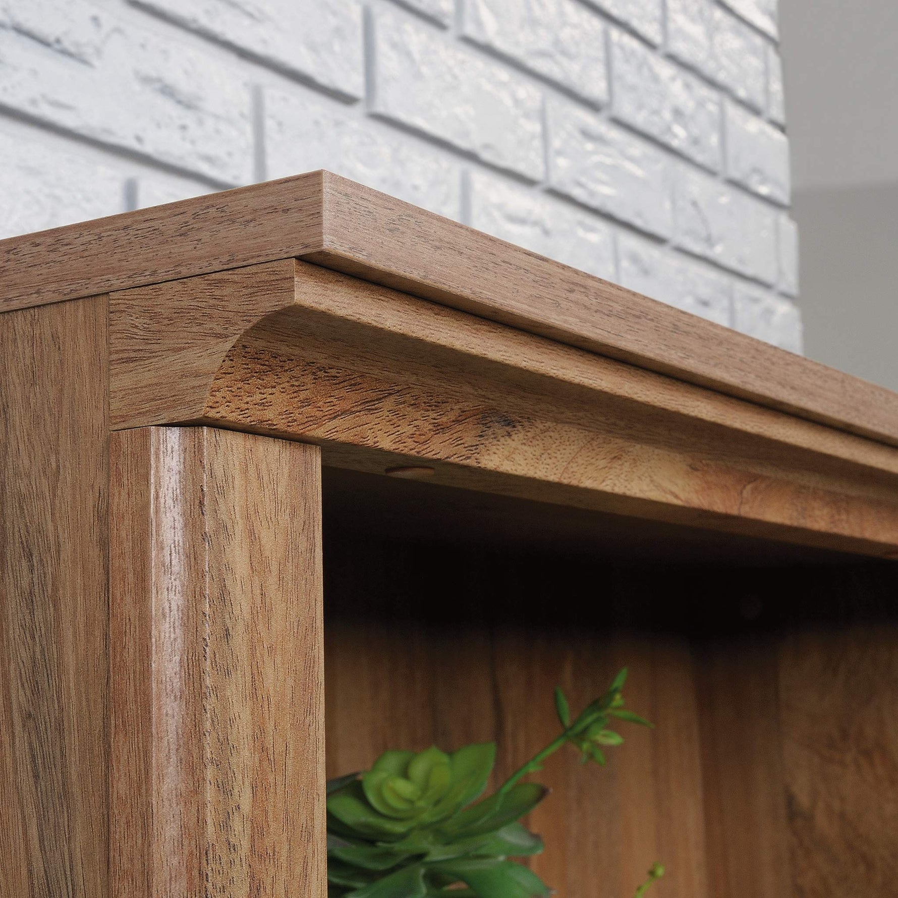 Sauder 5-Shelf Split Bookcase/ Book shelf, Oiled Oak finish