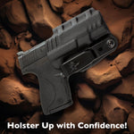DeSantis Slim Tuk IWB Holster for Men and Women - Holster IWB, Conceal Carry, Fits the S&W M&P Shield 9/40, 9 Shield Plus w/or w/Out Red Dot - Ambidextrous, Black