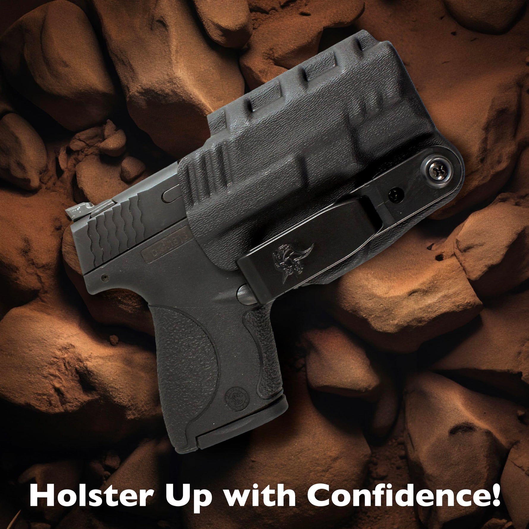 DeSantis Slim Tuk IWB Holster for Men and Women - Holster IWB, Conceal Carry, Fits the S&W M&P Shield 9/40, 9 Shield Plus w/or w/Out Red Dot - Ambidextrous, Black