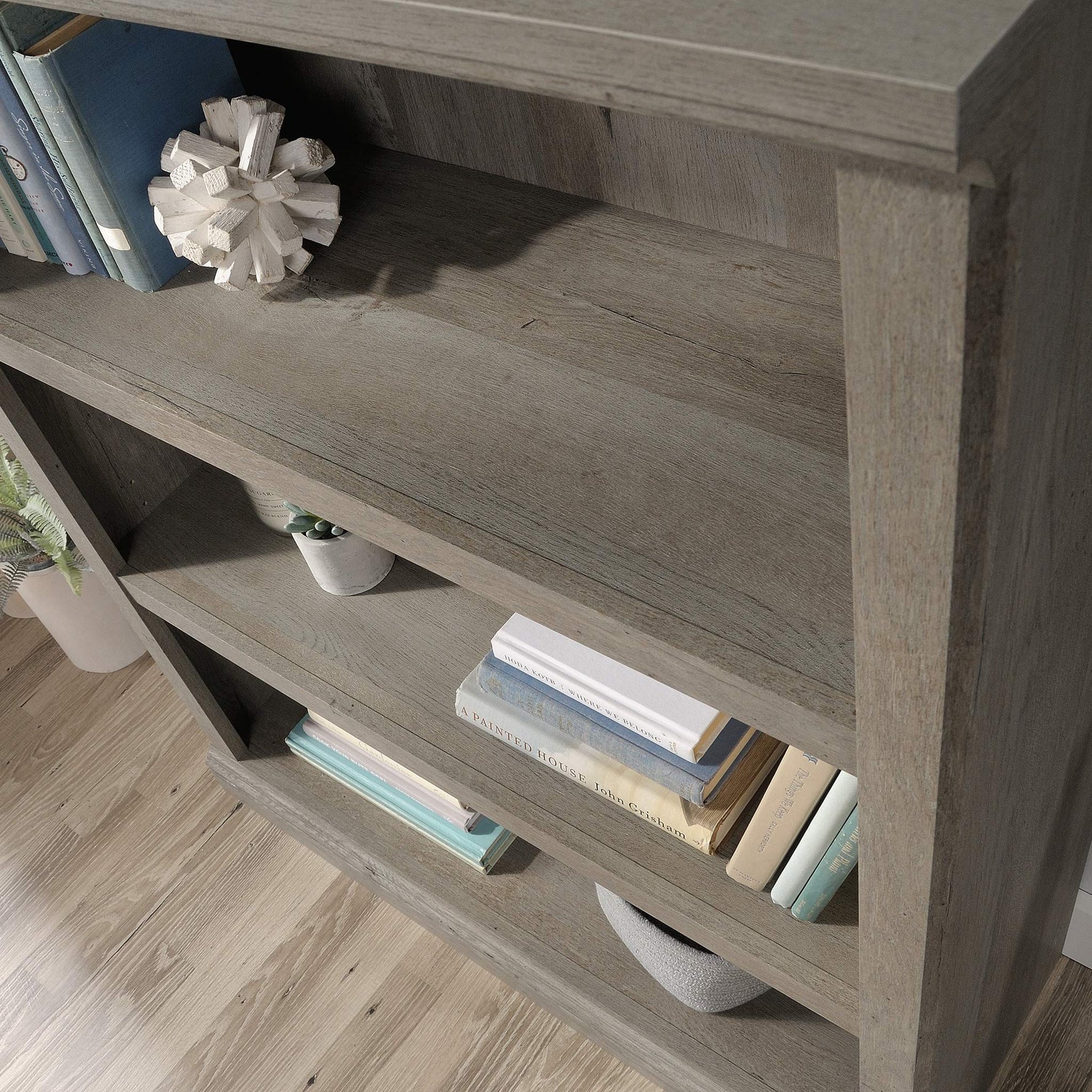 Sauder Miscellaneous Storage 3-Shelf Bookcase/ Book shelf, Oiled Oak finish