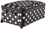 Rockland Vara Softside 3 Piece Upright Luggage Set, Expandable, (20"/28"/22" Rolling Duffel), Pink Leopard