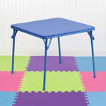 Flash Furniture Mindy Kids 5-Piece set Folding Square Table and Chairs Set for Daycare and Classrooms, Children's Activity Table and Chairs Set, Multicolor