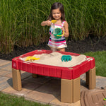 Step2 Naturally Playful Sand Table, Kids Sand Activity Sensory Table, 5 Piece Accessory Kit, Toddler Summer Outdoor Toys, 2+ Years Old