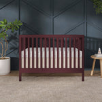 Dream On Me Synergy 5-in-1 Convertible Full-Size Baby Crib with Toddler, Day & Full Bed Conversion in White, GreenGuard Gold & BSA, 3 Mattress Heights, Sustainable Pinewood
