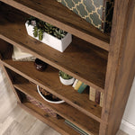 Sauder 5-Shelf Split Bookcase/ Book shelf, Oiled Oak finish