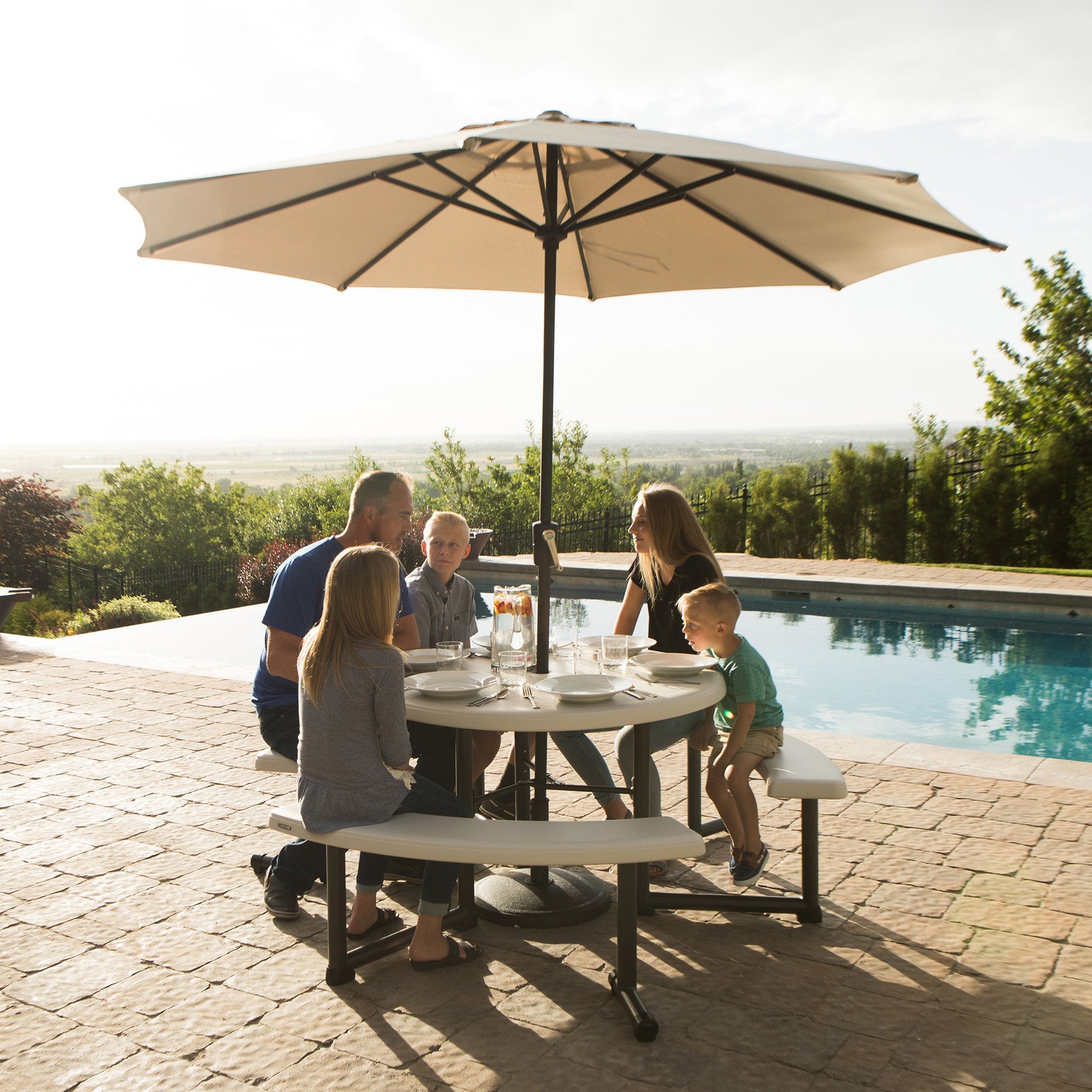 LIFETIME 260205 Picnic Table, 44-Inch, Almond