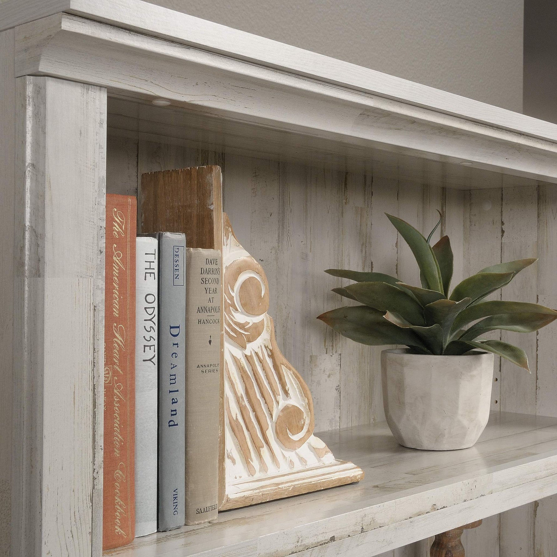Sauder 5-Shelf Split Bookcase/ Book shelf, Oiled Oak finish