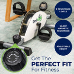 DeskCycle Under Desk Bike Pedal Exerciser - Stationary Bikes for Home & Office - Standard and Adjustable Height Versions