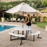 LIFETIME 260205 Picnic Table, 44-Inch, Almond