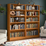 Bush Home Universal Small 2 Shelf Bookcase in Black, Low Storage and Display Bookshelf for Home Office or Living Room Organization
