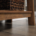 Sauder Ladder Bookshelf 5 Tier Trestle Ladder Shelf Wooden Bookcase, in Jamocha Wood
