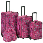 Rockland Fashion Softside 2 Piece Luggage Set, Expandable, (14" Tote/19" Upright), Purple
