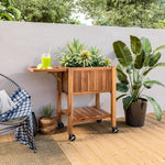 Seville Classics Acacia Wood Raised Garden Bed Planter