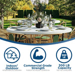 COSCO 6 ft. Fold-in-Half Banquet Table w/Handle, Black