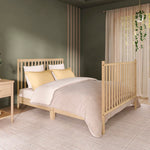 Dream On Me Synergy 5-in-1 Convertible Full-Size Baby Crib with Toddler, Day & Full Bed Conversion in White, GreenGuard Gold & BSA, 3 Mattress Heights, Sustainable Pinewood