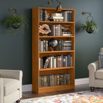 Bush Home Universal Small 2 Shelf Bookcase in Black, Low Storage and Display Bookshelf for Home Office or Living Room Organization