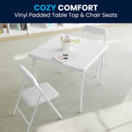 Flash Furniture Mindy Kids 5-Piece set Folding Square Table and Chairs Set for Daycare and Classrooms, Children's Activity Table and Chairs Set, Multicolor