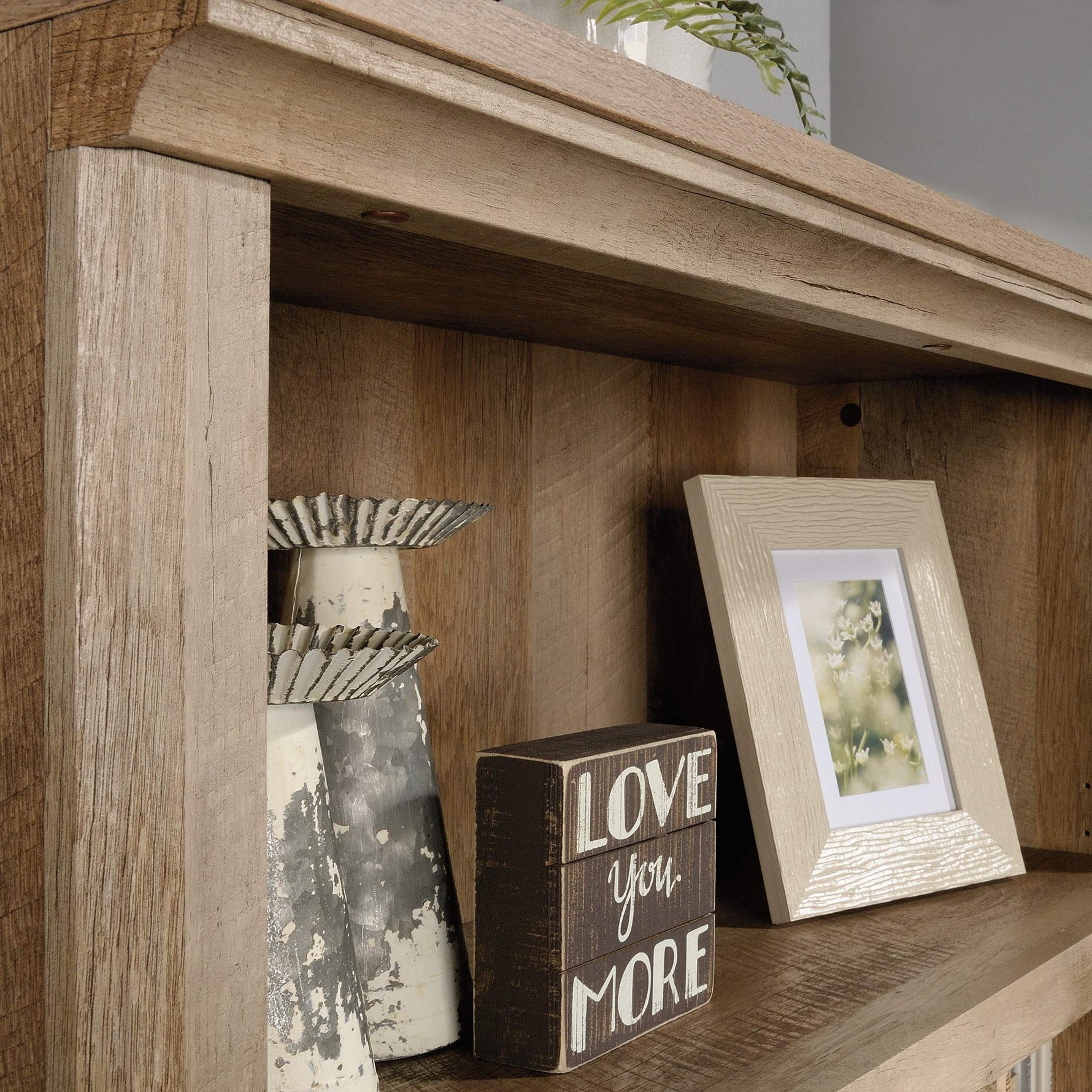 Sauder Miscellaneous Storage 5-Shelf/Book Shelf 2-Door Bookcase, Glacier Oak Finish