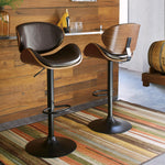 Signature Design by Ashley Centiar 24" Counter Height Modern Bucket Barstool, 2 Count, Black