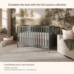 Dream On Me Synergy 5-in-1 Convertible Full-Size Baby Crib with Toddler, Day & Full Bed Conversion in White, GreenGuard Gold & BSA, 3 Mattress Heights, Sustainable Pinewood
