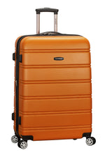 Rockland Melbourne Hardside Expandable Spinner Wheel Luggage, Checked Large 28", Black