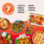 Instant Pot No Preheat Required* 4-Slice Air Fryer Toaster Oven with InstantHeat Technology, 7-in-1, Air Fry, Bake, Toast, Roast, Broil, Warm, and Make Pizza