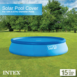 INTEX 28013E Solar Pool Cover: for 15ft Round Easy Set and Metal Frame Pools – Insulates Pool Water – Reduces Water Evaporation – Keeps Debris Out – Reduces Chemical Consumption