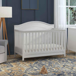 Davinci Charlie 4-in-1 Convertible Crib - GREENGUARD Gold Certified - Converts from Baby Crib to Toddler Bed, Daybed, and Full-Size Bed Effortlessly - 4 Adjustable Heights - Wooden White Baby Bed