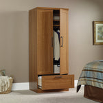 Sauder 411802 HomePlus Wardrobe/Storage Cabinet, L: 28.98" x W: 20.95" x H: 71.18", Sienna Oak finish
