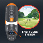 Bushnell Golf Tour V6 Shift Laser Rangefinder with Slope Compensation, 1300-Yard Range, Flag Lock Vibration, Magnetic Cart Mount, 6X Magnification, Waterproof – Tournament Legal