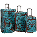 Rockland Fashion Softside 2 Piece Luggage Set, Expandable, (14" Tote/19" Upright), Purple