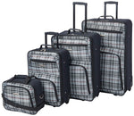 Rockland Fashion Softside 2 Piece Luggage Set, Expandable, (14" Tote/19" Upright), Purple