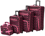 Rockland Fashion Softside 2 Piece Luggage Set, Expandable, (14" Tote/19" Upright), Purple