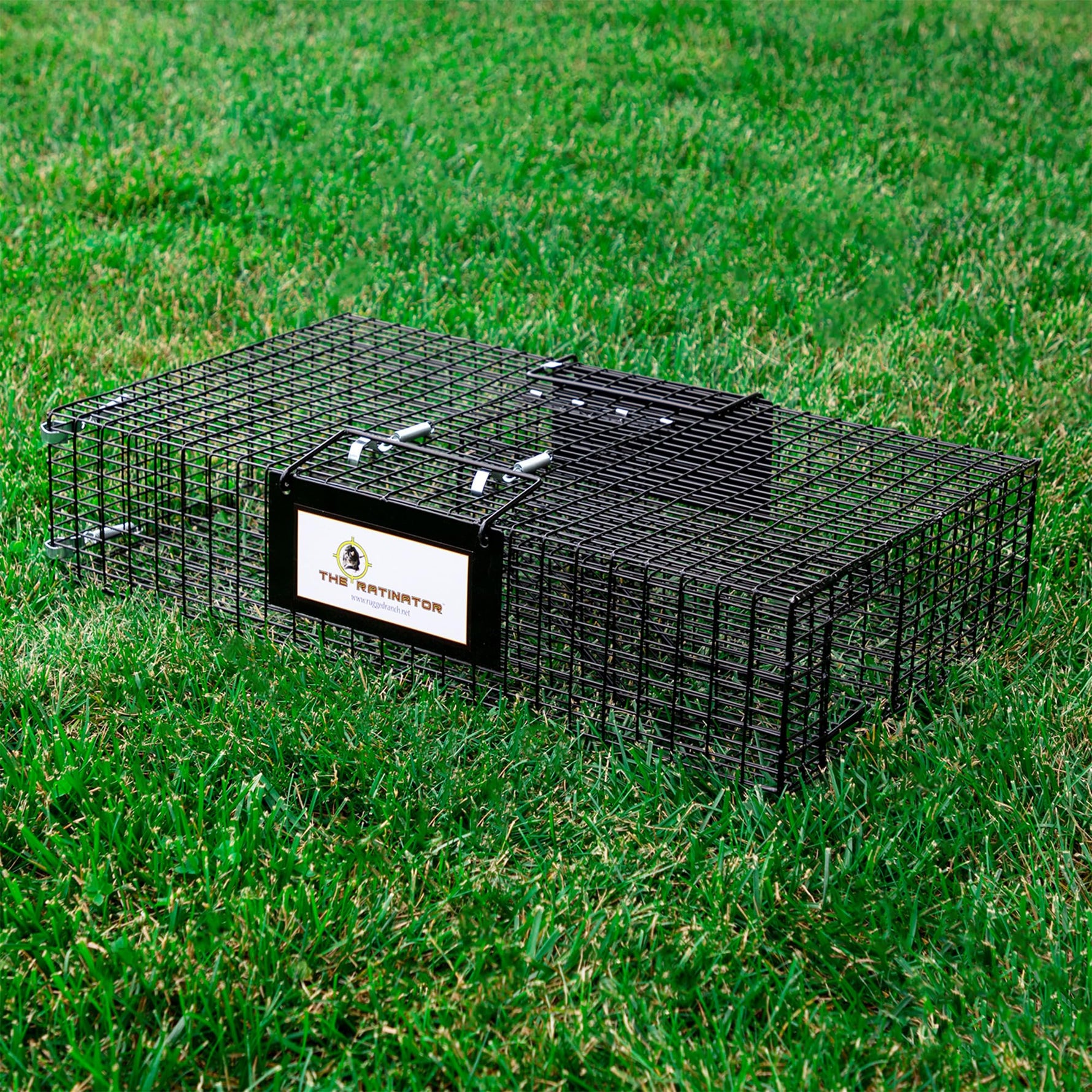 Rugged Ranch Ratinator Live Rat and Mouse Trap Cage, Humane Multi Catch Rodent Control - Indoor or Outdoor Large Metal Wire Catcher with Dual Door for Rats and Mice