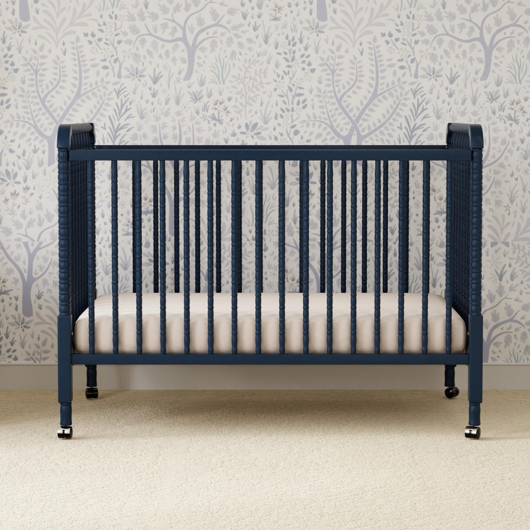 daVinci Jenny Lind 3-in-1 Baby Crib Convertible to Toddler Bed, Daybed - Easy to Assemble - GREENGUARD Gold Certified - 4 Adjustable Mattress Heights, Conversion Kit Sold Separately - White